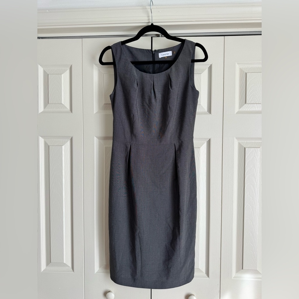 Calvin Klein Sleeveless Sheath Suit Dress